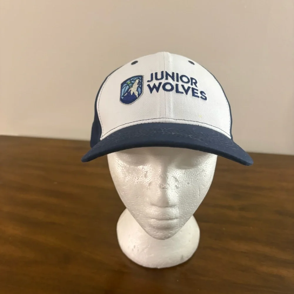 Junior Wolves White and Blue Cap Minnesota Timberwolves hat